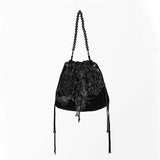 Kalissa Handbag by Punk Rave - Small Black Victorian Gothic Purse Bag--WS00284FBK01