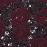 Maelyss Burnout Floral Lace Top, PUNK RAVE Gothic Long Sleeve Burgundy--