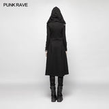 Alien Nation Coat, Punk Rave Gothic Women's Long Hooded Jacket Cloak--