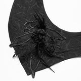 Black Dragonfly Waistcoat, Punk Rave Women's Sleeveless Gothic Jacket Coat, Detachable--