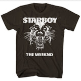 -The Weeknd Starboy Panther Graphic Tee.&nbsp;Soft 100% pre-shrunk cotton mens/unisex tee with high quality graphic print. Genuine The Weeknd XO apparel. Typically ships in 2-3 business days from within the US. Rare XO gear designer fashion brand music merch R&B, hip hop, pop, alternative streetwear clubwear t-shirt-Black-S-