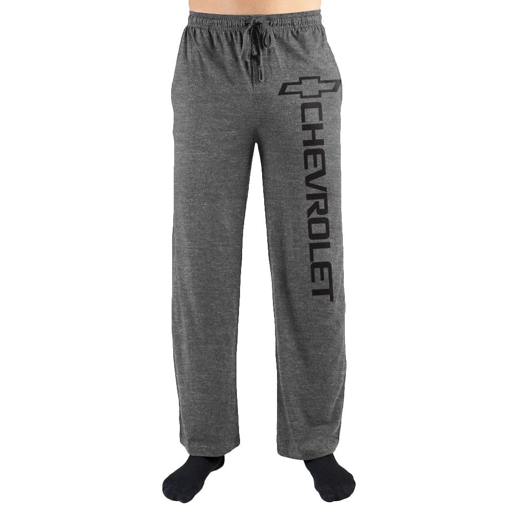 Chevrolet Classic Logo Lounge Pants, Officially Licensed Sweatpants-Dark Heather Gray-S-