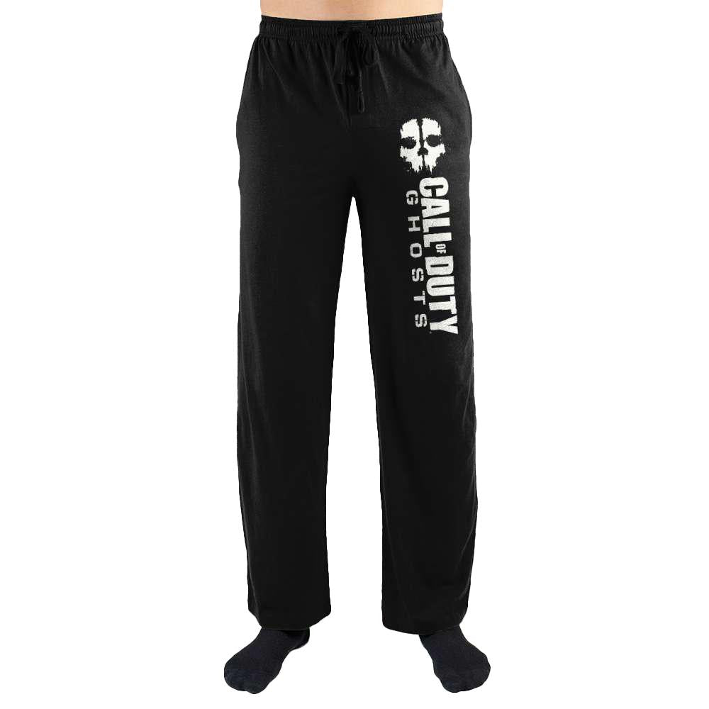 Call of Duty Ghosts Lounge Pants, Official Activision CoD Sweatpants-BLACK-S-