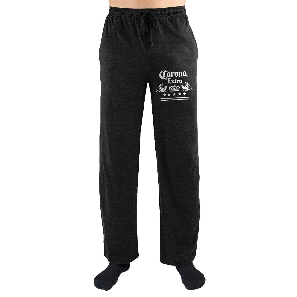 CORONA Extra Beer Logo Lounge Pants, Officially Licensed Sweatpants-BLACK-S-