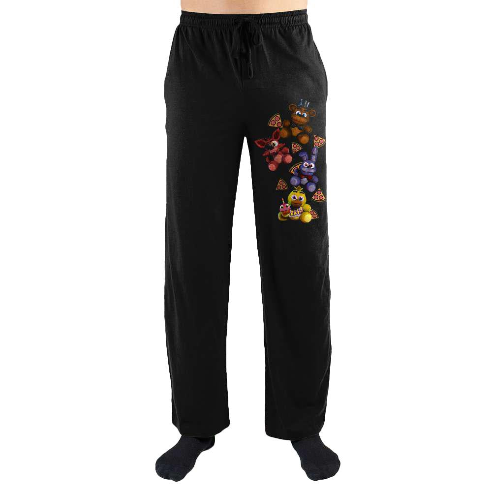 Five Nights of Freddy’s Characters Lounge Pants, Officially Licensed-BLACK-S-
