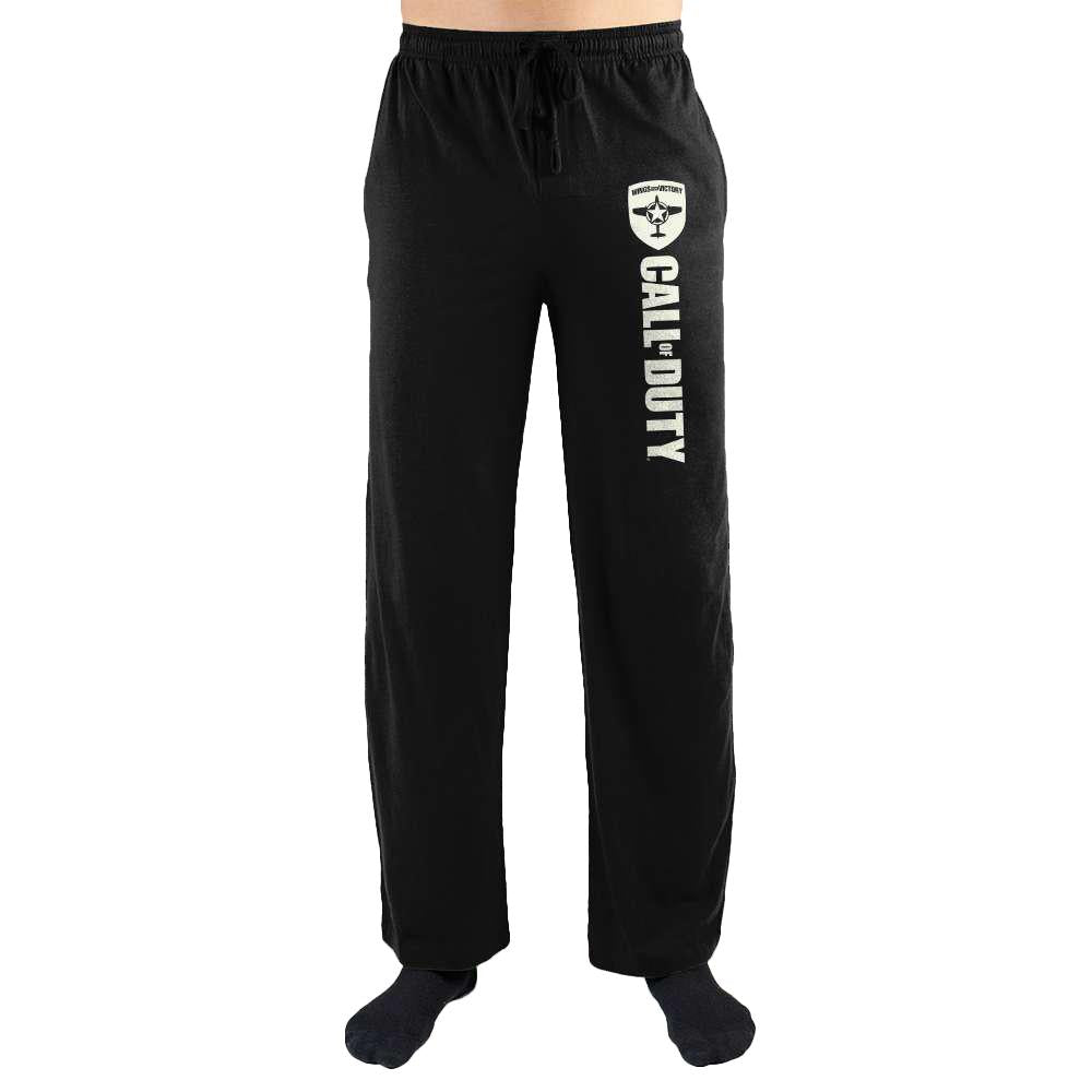 Call of Duty Logo Lounge Pants, Official Activision CoD Sweatpants-BLACK-S-