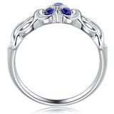 Legend of Zelda Breath of the Wild Zora Engagement Ring, 925 Silver-The Zora's Sapphire the spiritual stone of water in the form of the engagement ring given to Link by Princess Ruto. High quality, handcrafted ring in .925 sterling silver set with CZ gemstones. Brand new, carefully packed and shipped. Free shipping from the USA and abroad. -