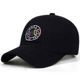 Born in the 1990s Cap, Black Embroidered Snapback Hat with Retro Logo-Embroidered Born in the 1990s cap with strap adjustment. One size fits most. This hat typically ships in 2-3 business days from abroad. Please allow an additional week or two for delivery. Retro, 90s, nineties, kid, birthday, 30s, 30th, gift for him or her or them-Black-