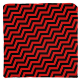 Red Lodge Throw Pillows - Zigzag Pattern Twin Surreal Optical Peaks-Double-sided, square spun polyester pillow or pillowcase in your size and style.This item is made-to-order and typically ships in 3-5 business days from within the US. 

Diagonal red and black zig-zag lines on high quality throw pillow. Tense and surreal optical art pattern. Fun and unique gothic halloween home decor.-Cover only-no insert-18x18 inch-