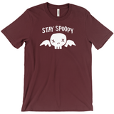 -Stay Spoopy winged skull graphic tee. High quality printing on soft Bella Canvas Canvas shirt. These shirts are made-to-order and typically ship in 2-4 business days from within the USA.

Funny kowai cute halloween goth gothic spoopy spooky girl boy mens womens unisex t-shirt -Maroon-S-