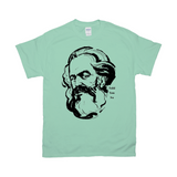 Marx Told You So Shirt, Karl Marx 2020 Democratic Socialist Meme Tee-Classic fitted style unisex tee with seamless double needle collar, taped neck and shoulders, and a double needle sleeve and bottom hem. Facts Matter. Appropriate attire for the Marxist or Democratic Socialist riding the un-flattened curve over the peak of late stage capitalism and the decline of western civilization -Mint Green-Small (S)-
