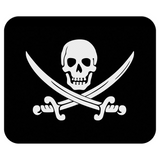 Calico Jack Mousepad, Pirate Jolly Roger Skull & Cutlasses Flag Symbol-7.75x9.25 inch-