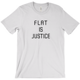 Flat is Justice Tees - Unisex, Several Colors, Anime Manga Chest Meme-Flat is Justice! Unisex crew neck tee made out of Airlume combed and ring-spun cotton. These shirts are made-to-order & ship in 3-5 business days. Flat is beautiful, equality, representation, body image, self love, delicious flat chest anime manga meme shirt. trans, nonbinary, feminist flatchested 2020 trending funny gift-Silver-Extra Small (XS)-