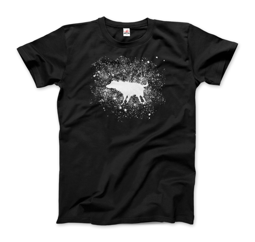 Banksy Wet Dog Graphic Tee - Stencil Overspray Paint Splatter Street Art Fashion T-Shirt-Super soft and smooth 100% ringspun combed cotton tee, preshrunk with shoulder to shoulder taping, seamless collar and double needle hems. High quality, colorfast & fade resistant print. Free shipping worldwide from the USA.

subversive graffiti streetwea-Men (Unisex)-Black-S-