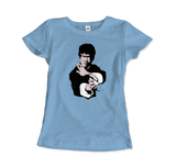 -Super soft and smooth 100% ringspun combed cotton tee, preshurnk with shoulder to shoulder taping, seamless collar and double needle hems. High quality colorfast, fade resistant print. Free shipping worldwide from the USA.

Bruce Lee Jet Kune Do cult clas-Womens-Light Blue-XL-