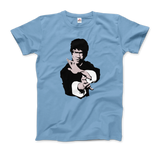 -Super soft and smooth 100% ringspun combed cotton tee, preshurnk with shoulder to shoulder taping, seamless collar and double needle hems. High quality colorfast, fade resistant print. Free shipping worldwide from the USA.

Bruce Lee Jet Kune Do cult clas-Mens / Unisex-Light Blue-XL-