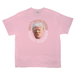 -Premium quality mens / unisex adult graphic tee made of soft ringspun cotton. Made-to-order and shipped from USA. Anti-Trump FUPA meme covidiot fascist election fraudster MAGA 2021, lock him up, lock them all up. Fake news, subhuman fraud, criminal covid coverup Putin pal profiteer aspiring dictator American disgrace.-Light Pink-XL-