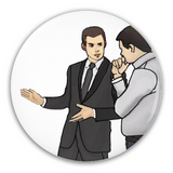 Slaps Roof of Car Pinback Buttons - This Bad Boy Can Fit So Much Meme-High quality scratch and UV resistant mylar and metal pinback badge. 1.25, 2.25 or 3 inches. Ships in 3-5 business days from within the US. car salesman this bad boy can fit so much x snowclone meme illustration. -3 inch Round Button-
