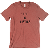 Flat is Justice Tees - Unisex, Several Colors, Anime Manga Chest Meme-Flat is Justice! Unisex crew neck tee made out of Airlume combed and ring-spun cotton. These shirts are made-to-order & ship in 3-5 business days. Flat is beautiful, equality, representation, body image, self love, delicious flat chest anime manga meme shirt. trans, nonbinary, feminist flatchested 2020 trending funny gift-Heather Clay-Large (L)-
