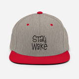 -Structured acrylic and wool blend cap with a classic fit, flat brim, and full buckram. High quality embroidery, snapback adjustment.These hats ship from the USA. Six panel with eyelets, green undervisor. BLM Black Lives Matter 2020 2021 equality rights resist protest stop police brutality law enforcement prison reform.-Heather Grey/ Red-