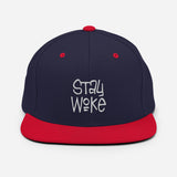-Structured acrylic and wool blend cap with a classic fit, flat brim, and full buckram. High quality embroidery, snapback adjustment.These hats ship from the USA. Six panel with eyelets, green undervisor. BLM Black Lives Matter 2020 2021 equality rights resist protest stop police brutality law enforcement prison reform.-Navy/ Red-