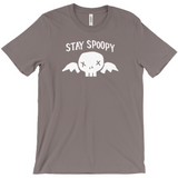-Stay Spoopy winged skull graphic tee. High quality printing on soft Bella Canvas Canvas shirt. These shirts are made-to-order and typically ship in 2-4 business days from within the USA.

Funny kowai cute halloween goth gothic spoopy spooky girl boy mens womens unisex t-shirt -Asphalt-XS-