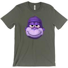 -Retro Y2K fashion hiphop streetwear purple swag high ape bonzi 420 great grape gorilla windows98 2000 internet meme spyware virus nineties funny stoner millennium icon Comfortable and durable mens/unisex style Bella & Canvas t-shirt. Quality combed ring-spun cotton with a classic fit, crew neck and short sleeves. -Army-S-