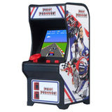 -A working miniature version of the original Pole Position arcade cabinet that fits in the palm of your hand. Complete classic racing gameplay includes full color screen, Hi-Res graphics, authentic game sounds, steering wheel and controls. Optional keychain. Officially licensed Namco / Atari product. Shipped from USA.-