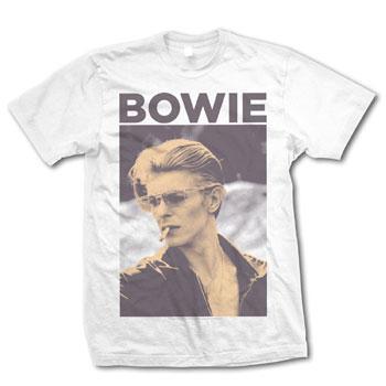 David Bowie Smoking in 75 Graphic Tee, Glam 1975 Schapiro Photo Shirt--