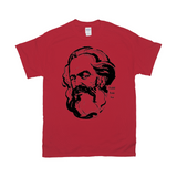 Marx Told You So Shirt, Karl Marx 2020 Democratic Socialist Meme Tee-Classic fitted style unisex tee with seamless double needle collar, taped neck and shoulders, and a double needle sleeve and bottom hem. Facts Matter. Appropriate attire for the Marxist or Democratic Socialist riding the un-flattened curve over the peak of late stage capitalism and the decline of western civilization -Red-Small (S)-
