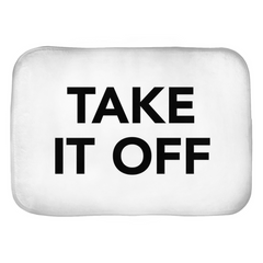-Super soft white microfiber topped polyester bath mat with non-slip rubber bottom. High quaity materials, colorfast and fade resistant image. This item is made to order and ships from the USA. Funny bathroom strip naked sexy clean dirty joke nude bathing bath shower text bathmat home decor gift high quality washable-24x17 inch-