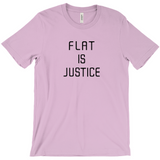 Flat is Justice Tees - Unisex, Several Colors, Anime Manga Chest Meme-Flat is Justice! Unisex crew neck tee made out of Airlume combed and ring-spun cotton. These shirts are made-to-order & ship in 3-5 business days. Flat is beautiful, equality, representation, body image, self love, delicious flat chest anime manga meme shirt. trans, nonbinary, feminist flatchested 2020 trending funny gift-Heather Prism Lilac-Small (S)-