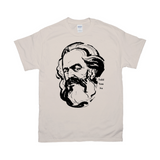 Marx Told You So Shirt, Karl Marx 2020 Democratic Socialist Meme Tee-Classic fitted style unisex tee with seamless double needle collar, taped neck and shoulders, and a double needle sleeve and bottom hem. Facts Matter. Appropriate attire for the Marxist or Democratic Socialist riding the un-flattened curve over the peak of late stage capitalism and the decline of western civilization -Natural-Small (S)-