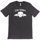 -Stay Spoopy winged skull graphic tee. High quality printing on soft Bella Canvas Canvas shirt. These shirts are made-to-order and typically ship in 2-4 business days from within the USA.

Funny kowai cute halloween goth gothic spoopy spooky girl boy mens womens unisex t-shirt -Dark Grey-S-