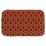 Overlook Horror Hotel Pattern Bathmats, Classic Hexagon Geometric -Soft microfiber topped polyester bath mat with non-sip rubber bottom. High quaity materials, colorfast and fade resistant image. Overlook classic horror hotel pattern bathmat. 24x17 or 34x21 unique fun gothic bathroom floor decor or halloween holiday decor.-34x21 inch-
