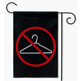 -100% poly poplin-canvas yard / garden flag with sleeve. 12x18, 18x27, 24x36. Made in the USA.

Pro-Choice protest banner sign. Keep abortion free and legal. Abortion is healthcare. Women's Rights are Human Rights. SCROTUS Roe v Wade decision. RESIST Religious Fascism, misogyny, fundamentalist christian sharia law. -Black-18.325x27 inch-Single-