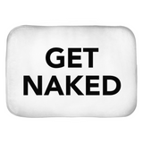 -Super soft white microfiber topped polyester bath mat with non-slip rubber bottom. High quaity materials, colorfast and fade resistant image. This item is made to order, shipped from the USA.

Funny bathroom strip take it off sexy clean dirty joke nude bathing bath shower text bathmat home decor nudie gift washable-24x17 inch-