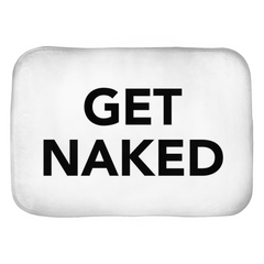 -Super soft white microfiber topped polyester bath mat with non-slip rubber bottom. High quaity materials, colorfast and fade resistant image. This item is made to order, shipped from the USA. Funny bathroom strip take it off sexy clean dirty joke nude bathing bath shower text bathmat home decor nudie gift washable-24x17 inch-