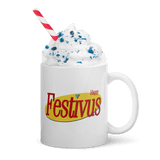 Happy Festivus Mug-The "Holiday for the rest of us" celebrated on December 23 as an alternative to the pressures and commercialism of the Christmas season has moved well beyond the confines of Seinfeld reruns to become globally recognized. Highest quality ceramic coffee mug-