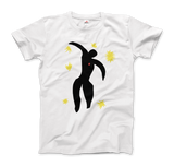 Henri Matisse Flight of Icarus Graphic Tee-Best known as the driving force of Fauvism towards the end of his career Henri Matisse produced an equal number of cut-out “paintings” that are known for their rigid lines, richly saturated colors and dynamic compositions. Icarus, or The Flight of Icarus -Men (Unisex)-White-S-