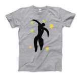 Henri Matisse Flight of Icarus Graphic Tee-Best known as the driving force of Fauvism towards the end of his career Henri Matisse produced an equal number of cut-out “paintings” that are known for their rigid lines, richly saturated colors and dynamic compositions. Icarus, or The Flight of Icarus -Men (Unisex)-Heather Grey-S-