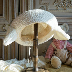 -An adorable, fluffy soft wool blend beret with lamb's / sheep ears. One size fits most women and teens, slightly adjustable with internal drawstrings. Free shipping from abroad with average delivery to the USA in 2-3 weeks. Sweet cute lamby ewe hat cap kawaii lolita harajuku fashion womens girls juniors anime cosplay-White Ears-