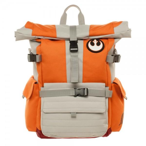 Star Wars Rebel Pilot Roll Top Backpack, Officially Licensed, Orange-Orange-OS-190371505201