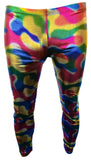 Rainbow Holographic Disco Leggings, Mens/Unisex Rave Clubwear LGBTQIA--