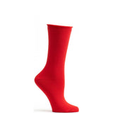 -The epitome of comfort! High quality, designer solid color socks reaching to mid-calf. Made from a Cotton blend, they are soft, sturdy, and comfortable. Available in many colors. Unisex mens womens. One size fits most. Designed in NYC. Made in Colombia. Shipped from the USA-Cherry-9-11 (Womens shoe 5-10.5)-803303011069