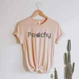 Peachy Retro Graphic Tee, Unisex -Vintage faded tees with a modern twist! Ultra-soft, premium triblend or 50/50 poly cotton blend unisex shirts. Eco-friendly, water-based inks. Graphic print is soft to the touch. Shipped from the USA. Peach womens mens unisex Georgia GA Atlanta ATL south southern belle georgian southerner peachy summer.-
