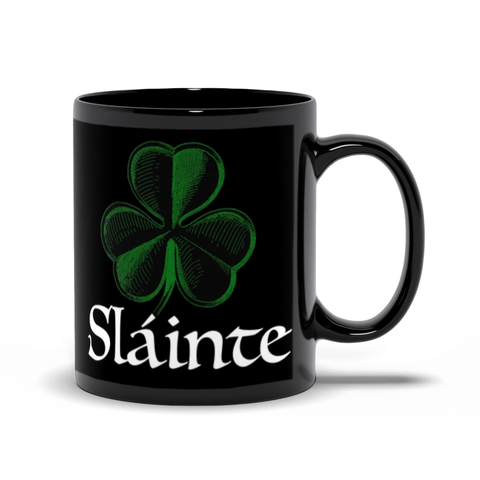 -Premium quality mug in your choice of 11oz or 15oz. High quality, durable ceramic. Dishwasher and microwave safe. Hand washing recommended to help prevent fading. Typically ships in 2-3 business days.

Irish Ireland Eire celtic St Patrick's Day blessing slainte gaelic clover good health tea coffee mug cup-11 oz-