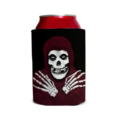 Crimson Ghost Can Cooler Sleeve - Black or Red-Reusable neoprene beverage insulator sleeve. Fits standard 12oz & 16oz cans or bottles and keeps beverages cold. Easy to clean, foldable for easy storage. 

Horror movie serial misfits villains fiend pop culture punk rock music icon Halloween goth gothic beer soda drink wrap. Great gift or drink marker for parties. -Crimson-