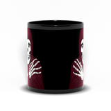 -Premium quality black mug in your choice of 11oz or 15oz. High quality, durable ceramic. Microwave safe, hand washing recommended to help prevent fading. Made-to-order and shipped from USA.

Classic horror serial villain fiend creepy punk rock skeleton coffee cup mug halloween icon skull misfits gift black crimson red -