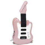 Stubbs Electric Guitar Shaped Crossboddy Bag, Cute Messenger Purse-Pink-
